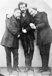 Porträt von Charles Lambert-Bey (1804-64), Maxime Du Camp (1822-94) und Louis Jourdan (v. l. n. r.)